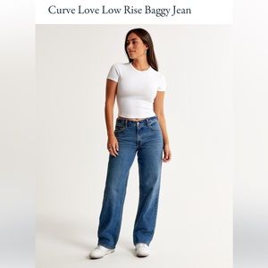 Low rise baggy jeans curve love Abercrombie